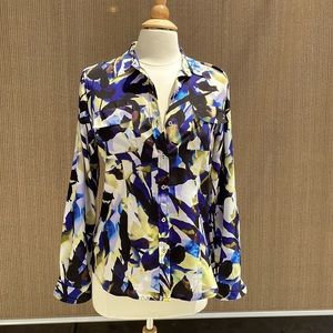 Calvin Klein print blouse. Size small